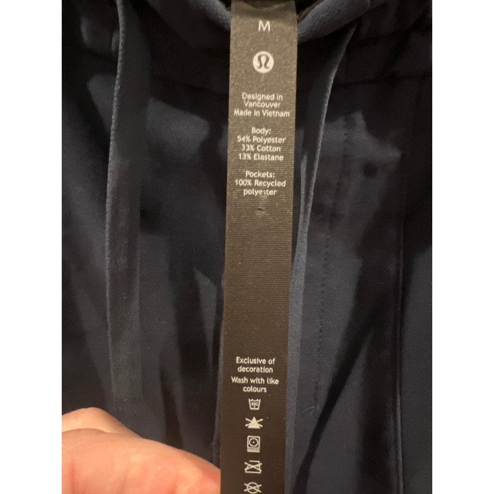 Lululemon Lab Jogger Pants Navy Blue Elastic Waist Utility Pockets Mens Medium - Picture 4 of 5
